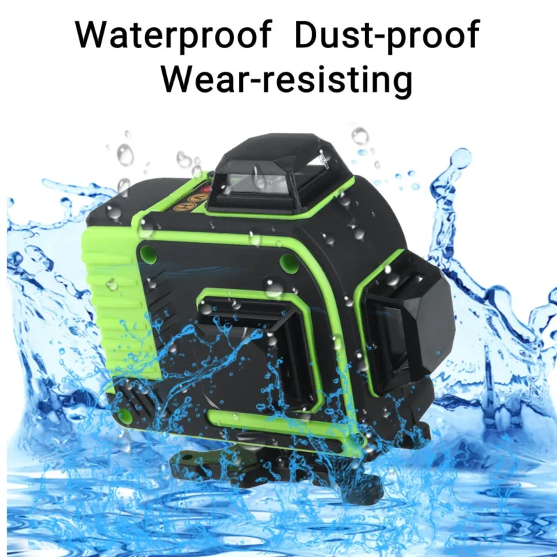 Laser 4D Super Poderoso, Linha Verde, Auto-Nivelamento, 360° Horizontal e Vertical, 16 Linhas