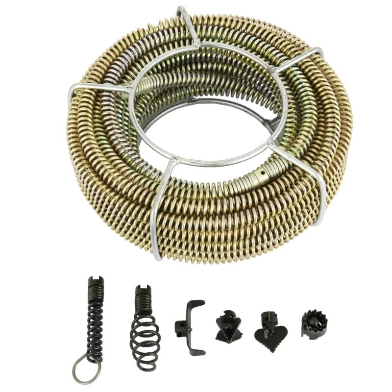 Desentupidor Elétrico 390W, Espiral 15mm x 13mm, Compacto, com 8 Lâminas Substituíveis.