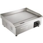 Placa de Grelhar Elétrica de Gastronomia 3000W Aço Inoxidável 54x30x1cm