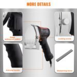 Faca Elétrica para Shawarma 80W, Cortador de Kebab em Aço Inoxidável, 2 Lâminas de 10 cm