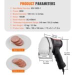 Faca Elétrica para Shawarma 80W, Cortador de Kebab em Aço Inoxidável, 2 Lâminas de 10 cm