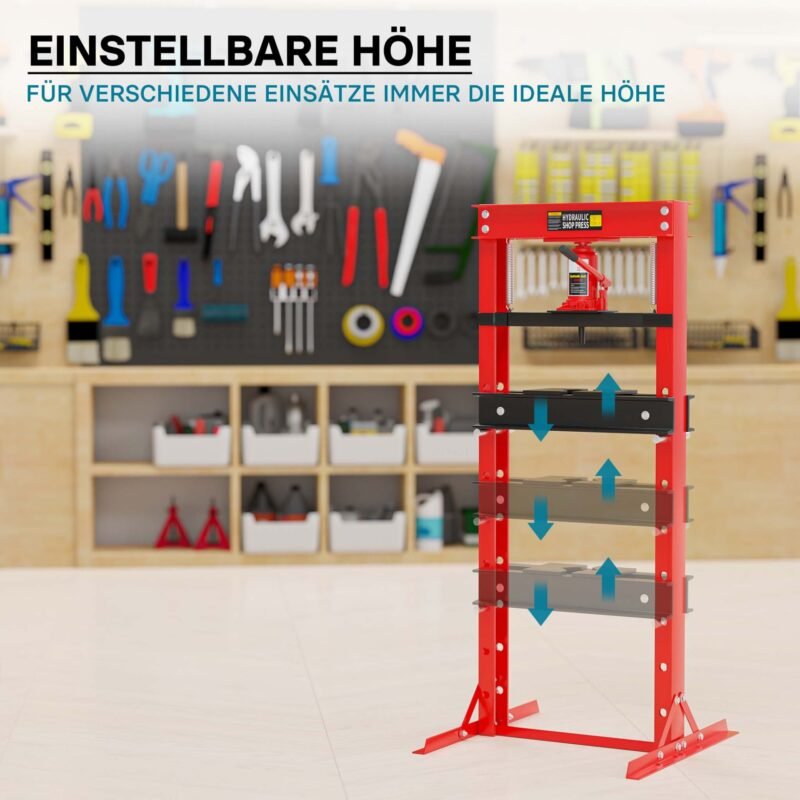 XPOtool Prensa Hidráulica Industrial de 12T para Oficina, Armazém, Garagem