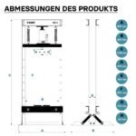 XPOtool Prensa Hidráulica Industrial de 12T para Oficina, Armazém, Garagem
