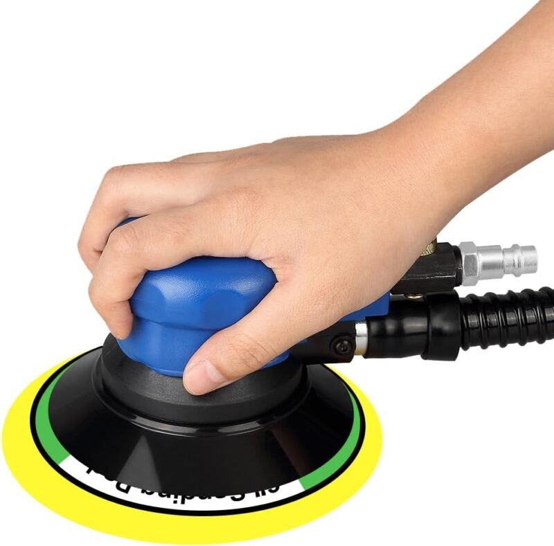 Lixadeira pneumática de 6", dupla ação, com 7 lixas