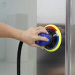 Lixadeira pneumática de 6", dupla ação, com 7 lixas