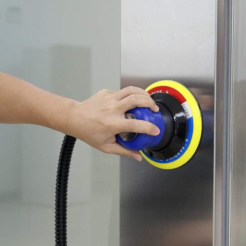Lixadeira pneumática de 6", dupla ação, com 7 lixas