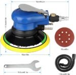 Lixadeira pneumática de 6", dupla ação, com 7 lixas