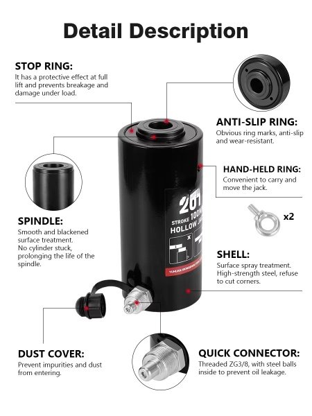 Hollow-Hydraulic-Jack-RCH-20100-Muti-Purpose-Hydraulic-Lifting-and-Maintenance-Tools-20T-Hydraulic-Jack-Stroke (2) (1)
