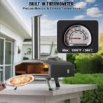 Forno de Pizza Externo Portátil a Pellets de Madeira 30cm Ferro para Camping