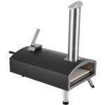Forno de Pizza Externo Portátil a Pellets de Madeira 30cm Ferro para Camping
