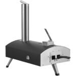 Forno de Pizza Externo Portátil a Pellets de Madeira 30cm Ferro para Camping
