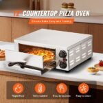 Forno de Pizza Comercial Elétrico 305mm em Aço Inoxidável com 2 Botões