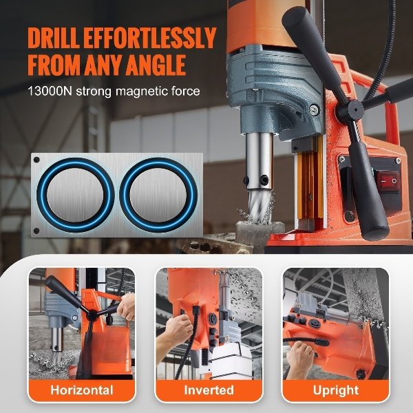 Máquina de Perfuração de Núcleo Profissional Máquina de Perfuração Magnética 1300W 13000N