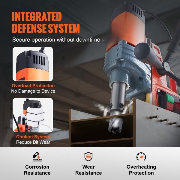 Máquina de Perfuração de Núcleo Profissional Máquina de Perfuração Magnética 1300W 13000N