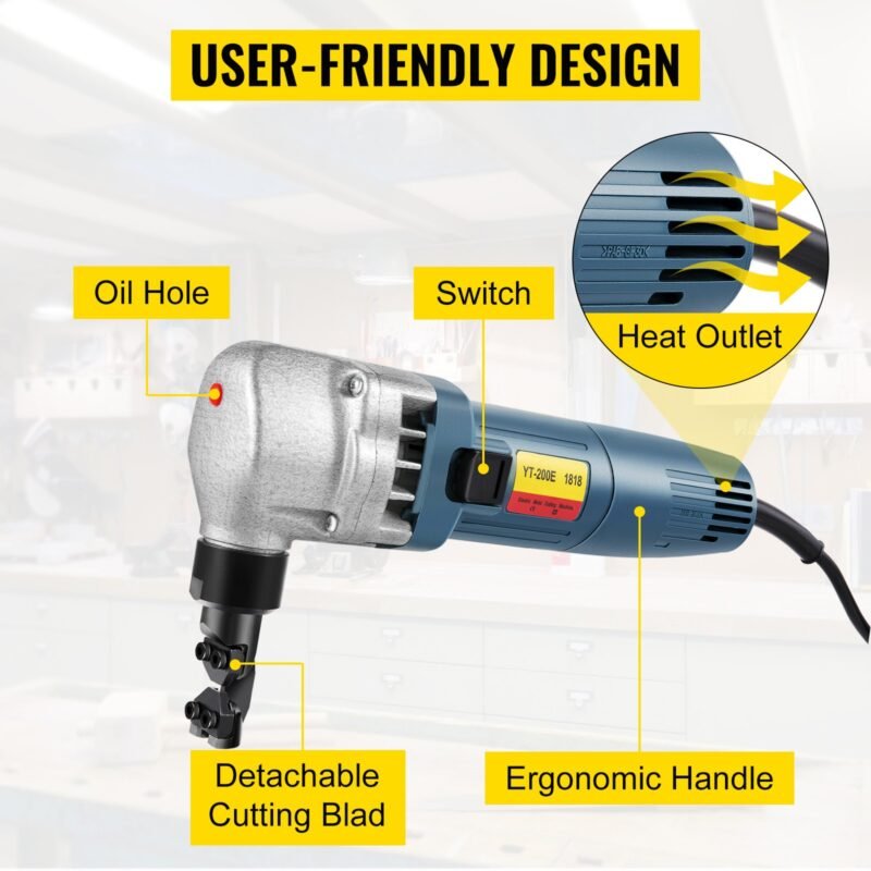 Alicate Pneumático 1,8 mm, 380 W, 1800 rpm, Cortador Elétrico de Metal