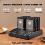 Sistema de Pager Sem Fio, 16 Pagers, Alcance de 500m, Ideal para Restaurantes e Igrejas