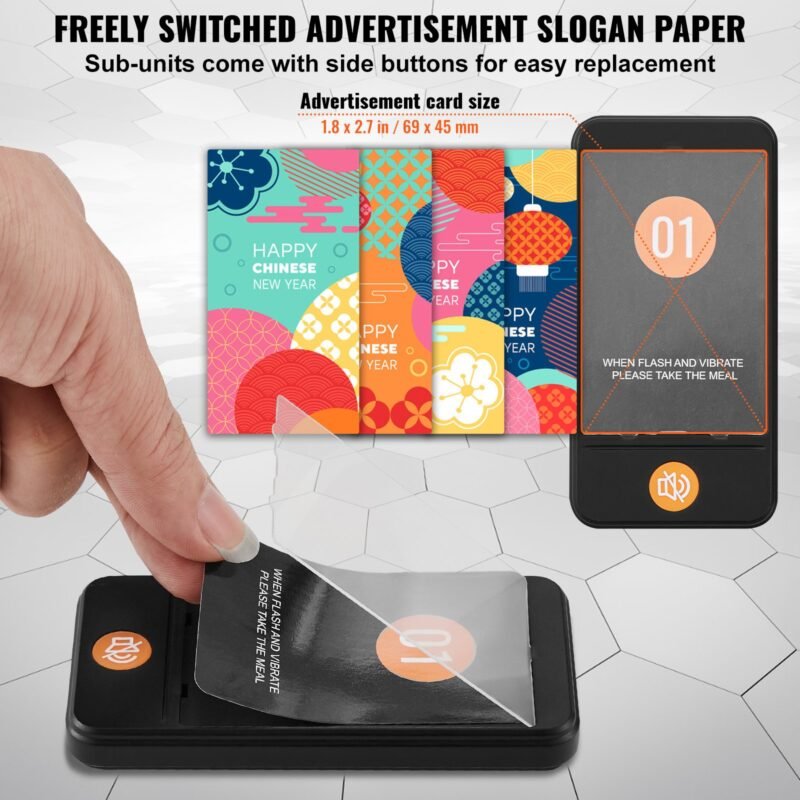 Sistema de Pager Sem Fio, 16 Pagers, Alcance de 500m, Ideal para Restaurantes e Igrejas