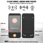 Sistema de Pager Sem Fio, 16 Pagers, Alcance de 500m, Ideal para Restaurantes e Igrejas