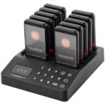 Sistema de Pager Sem Fio, 16 Pagers, Alcance de 500m, Ideal para Restaurantes e Igrejas