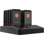 Sistema de Pager Sem Fio, 16 Pagers, Alcance de 500m, Ideal para Restaurantes e Igrejas
