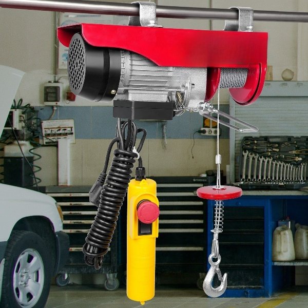 Guincho Elétrico 500kg-1000kg, 12m, 1600W, Controle Remoto Sem Fio
