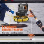 Câmera de Inspeção 30m, 1000TVL, SD 16GB, Rastreamento 512Hz, Monitor 480P