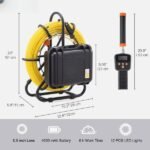 Câmera de Inspeção 30m, 1000TVL, SD 16GB, Rastreamento 512Hz, Monitor 480P