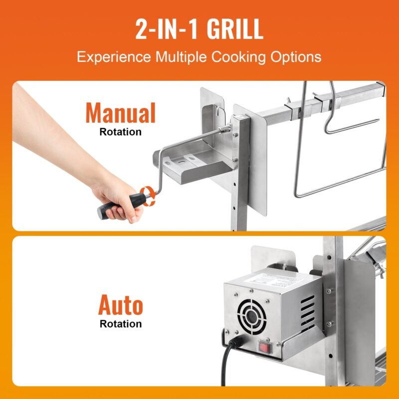 Grill Elétrico para Cordeiro e Leitão 42W 61kg com Espeto