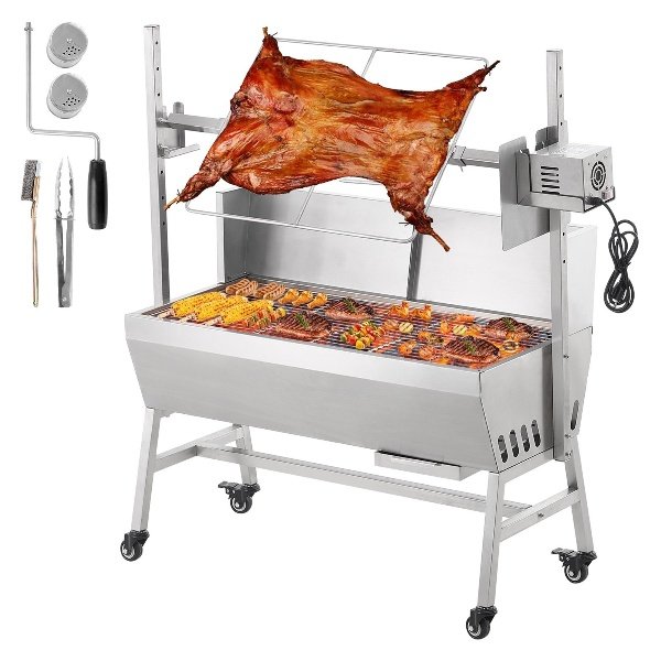 Grill Elétrico para Cordeiro e Leitão 42W 61kg com Espeto