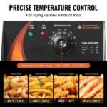 Fritteuse Elektrisch Kommerziell 2500W 12L Edelstahl Upgrade 200°C