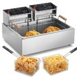 Fritteuse Elektrisch Kommerziell 2500W 12L Edelstahl Upgrade 200°C