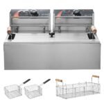 Fritteuse Elektrisch Kommerziell 2500W 12L Edelstahl Upgrade 200°C