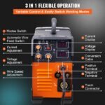 Máquina de solda 3 em 1 MIG/MMA/TIG 50-250 A, IGBT, 5,6 kVA.