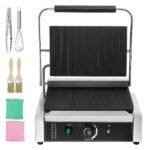 Prensa Panini Grill Sandwich Maker Grill de Contato Comercial 23x23cm