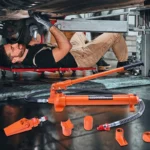Macaco Hidráulico Longo Tipo Ram Macaco Hidráulico Bomba de Ar 12t Laranja