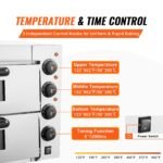 Forno de Pizza Comercial de Aço Inoxidável Elétrico 406mm com 4 Botões