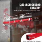 Braço de Suporte para Guincho Elétrico 600 kg, Giratório 180°, para Oficina e Garagem.