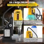 Furadeira Magnética 1100W, 12000N, 12 brocas, 55mm de profundidade, para construção de navios e aço industrial.