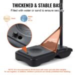 Cesta de Basquete Ajustável 152,4-213,4 cm, Sistema Móvel Resistente à Intempérie