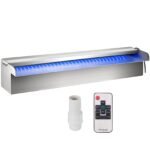 Chuveiro de cascata LED para piscina, 17,7 x 4,5 x 3,1, decoração de jardim e lagoa.