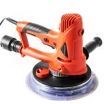 Lixadeira Orbital 225mm, 1200W, para drywall, com saco de aspirador, luvas e óculos de segurança.