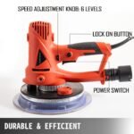 Lixadeira Orbital 225mm, 1200W, para drywall, com saco de aspirador, luvas e óculos de segurança.
