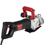 Furadeira Magnética 1100W, 12000N, com 12 brocas, profundidade de 55mm, para construção de navios, pontes e aço industrial.