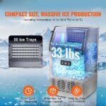 Máquina de Fazer Cubos de Gelo Comercial 34 kg / 24 h