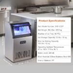 Máquina de Fazer Cubos de Gelo Comercial 34 kg / 24 h