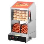 Vaporizeiro de Cachorro Quente e Aquecedor de Pão 2 Andares 37L Elétrico Comercial