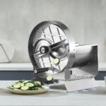 Cortador Manual de Aço Inoxidável com 2 Lâminas, para Batatas, Pepinos, Limões e Tomates.