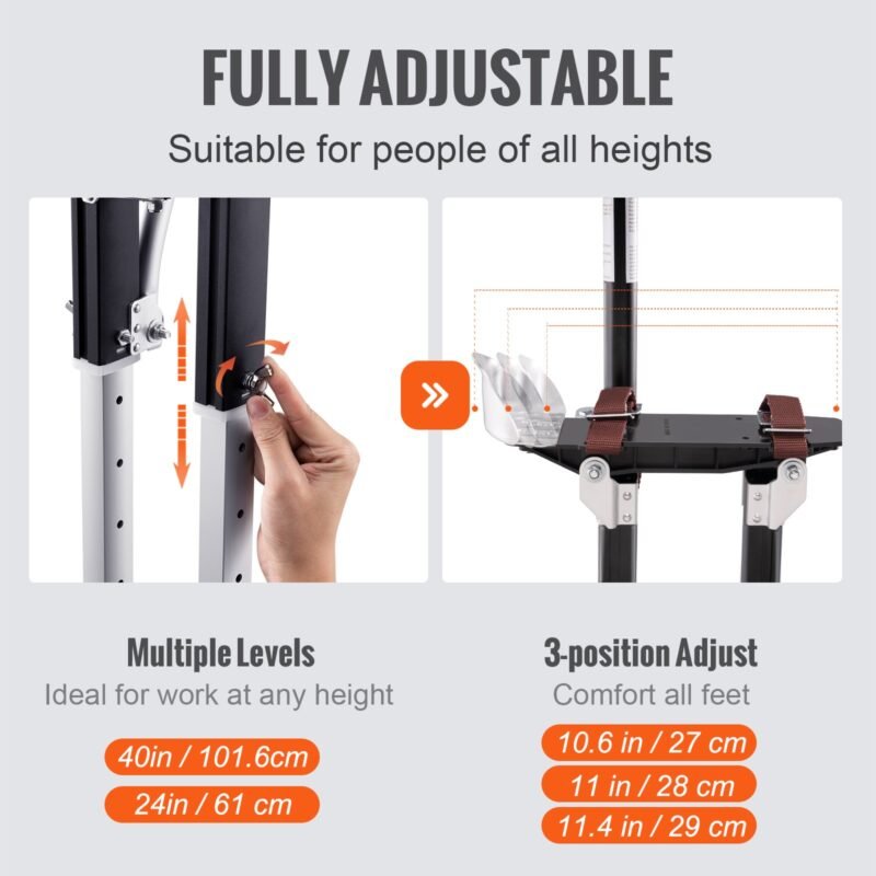 Andadores de Trabalho para Drywall - Ajuste de Altura 45,7-76,2 cm