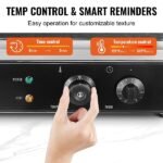 Máquina de Waffle Comercial Ferro de Waffle 1550W 10 Waffles Retangulares Prata