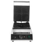 Máquina de Waffle Comercial Ferro de Waffle 1750W 4 Waffles Redondos